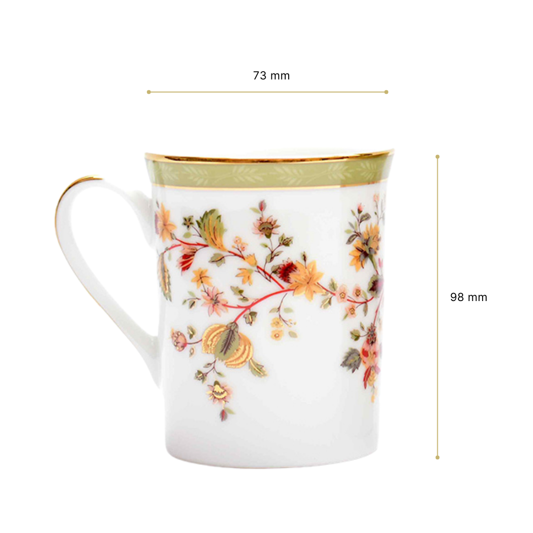 Classic Coffee Mug Set of 6 | Green | Bloom ICHKAN