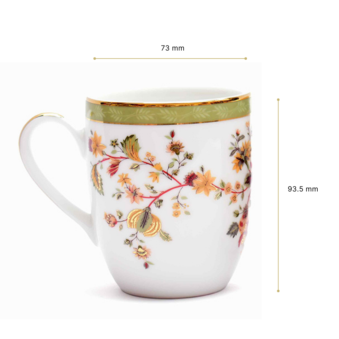 Coupe Coffee Mug Set of 6 | Green | Bloom ICHKAN