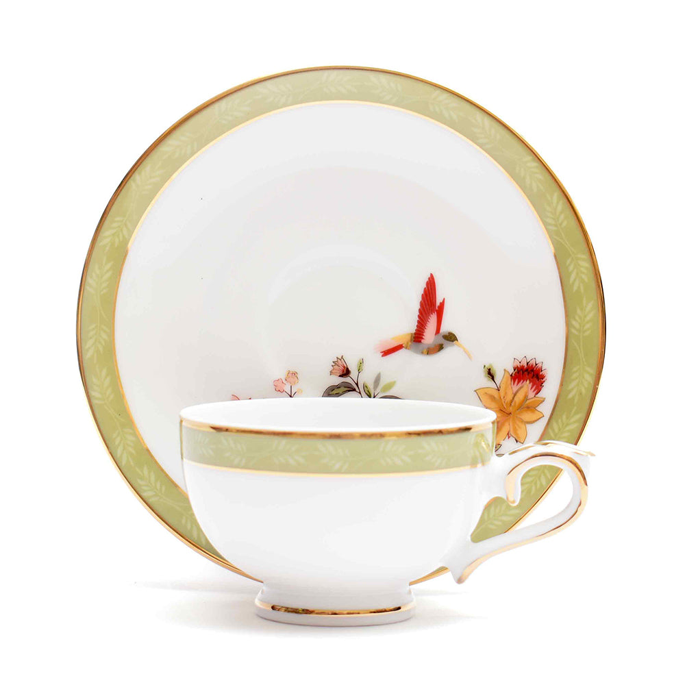 Machiatto Cup & Saucer 12 Pc | Green | Bloom ICHKAN