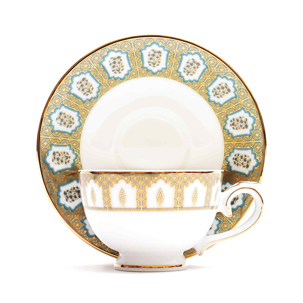 Tea Cup & Saucer 12pc | Blue | Chinar ICHKAN