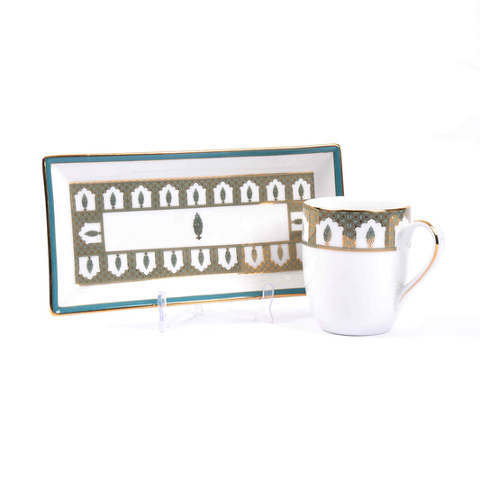 Coffee Mug and Snack Platter Combo - Gift Box | Blue | Chinar ICHKAN