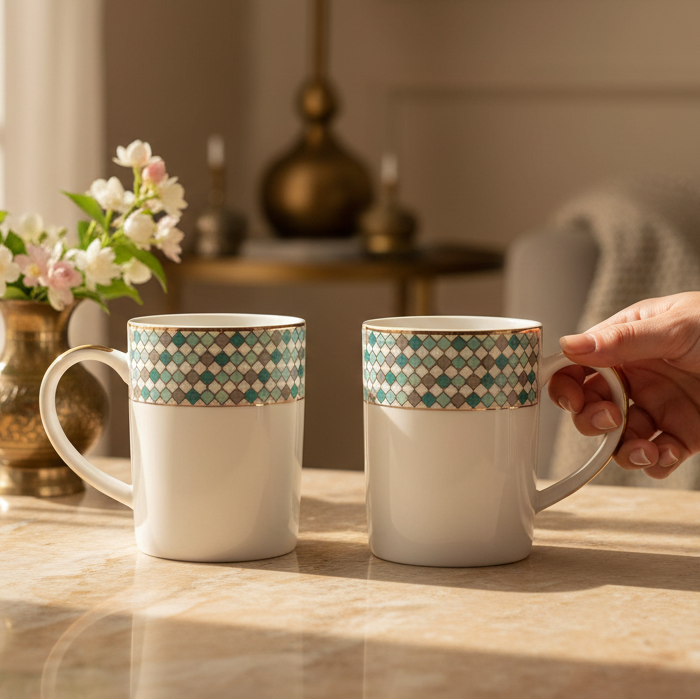 Slim Coffee Mug Set of 6 | Teal | Christolite ICHKAN by Day To Day