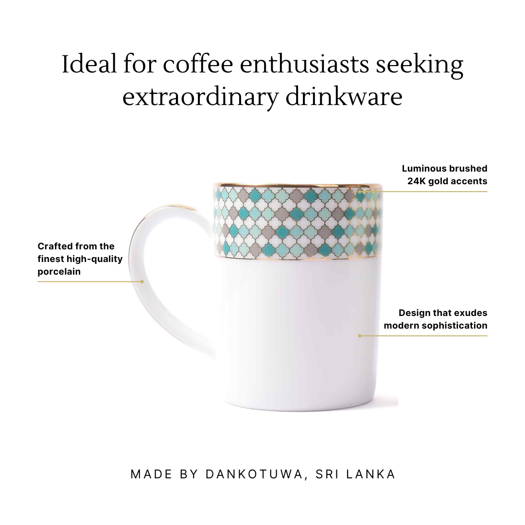 Slim Coffee Mug Set of 6 | Teal | Christolite