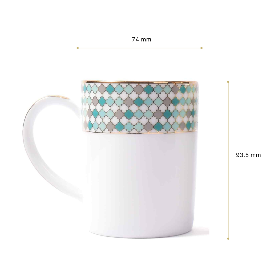 Slim Coffee Mug Set of 6 | Teal | Christolite