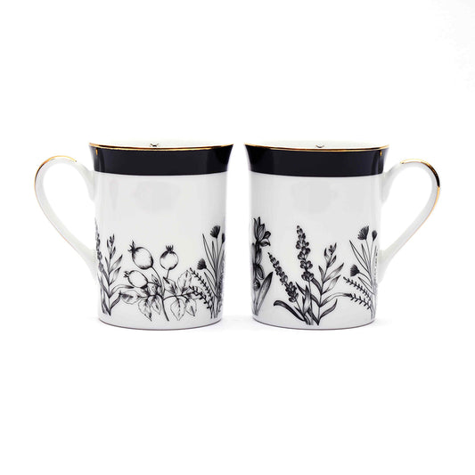 Classic Coffee Mug Set of 4 - Gift Box | Black | Bee ICHKAN