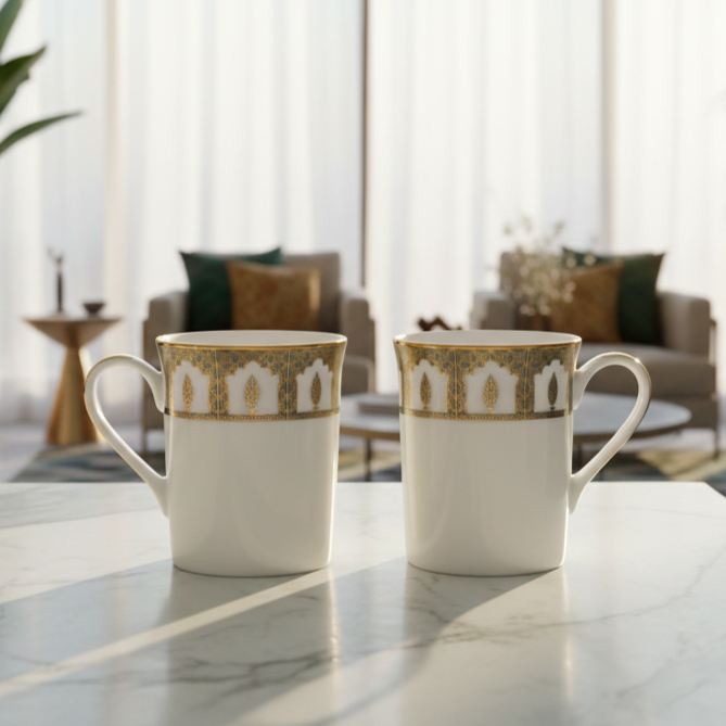 Classic Coffee Mug Set of 2 | Blue | Chinar ICHKAN
