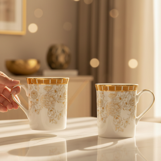 Classic Coffee Mug Set of 2 | Yellow | Mustard Iris ICHKAN