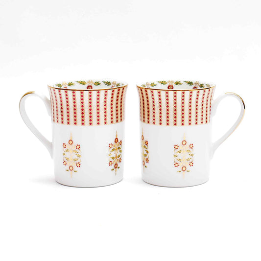Classic Coffee Mug Set of 4 - Gift Box | Red | Kokanadam ICHKAN
