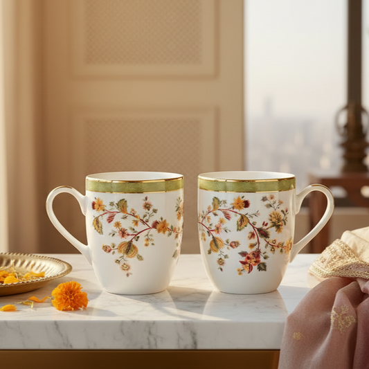 Coupe Coffee Mug Set of 6 | Green | Bloom ICHKAN