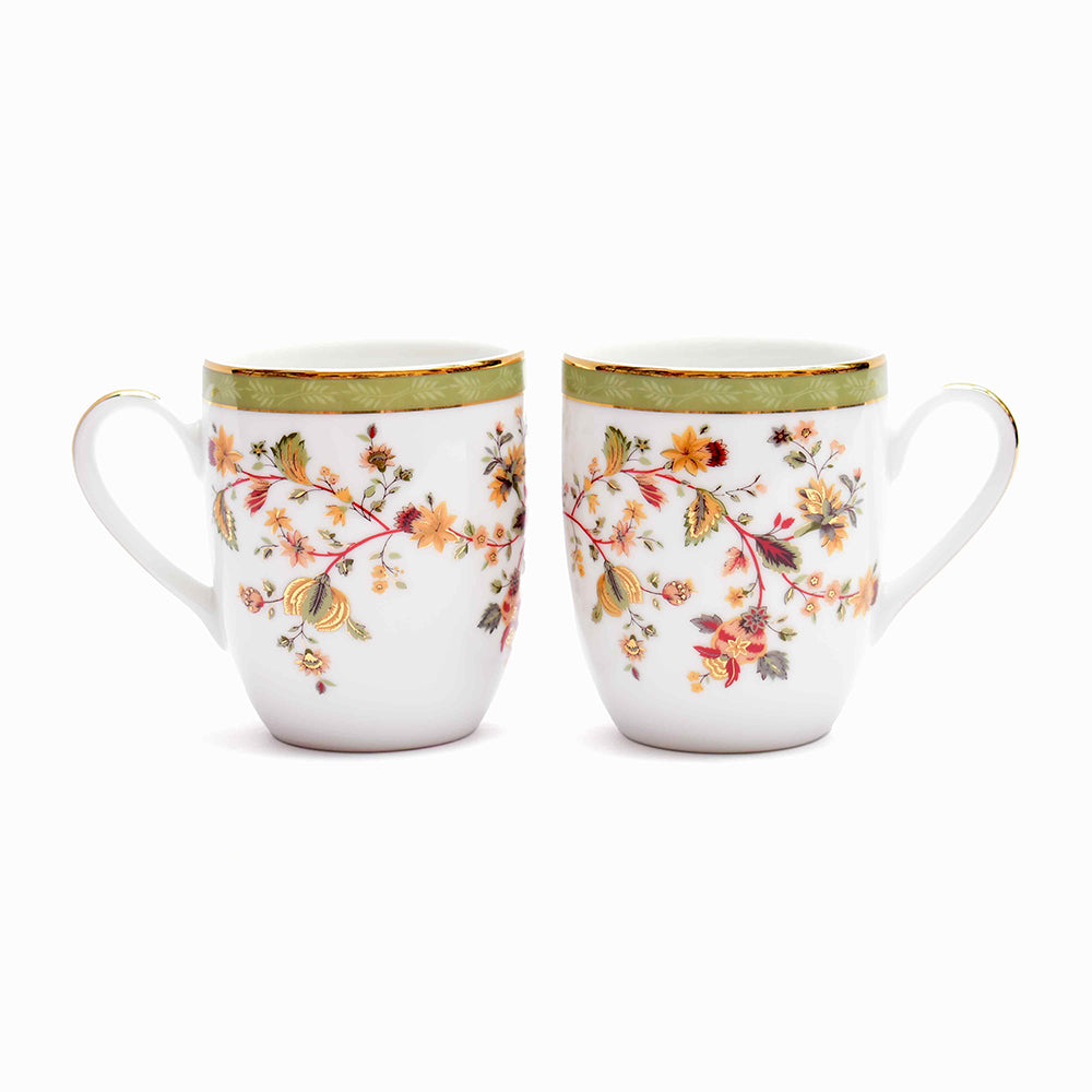 Coupe Coffee Mug Set of 6 | Green | Bloom ICHKAN