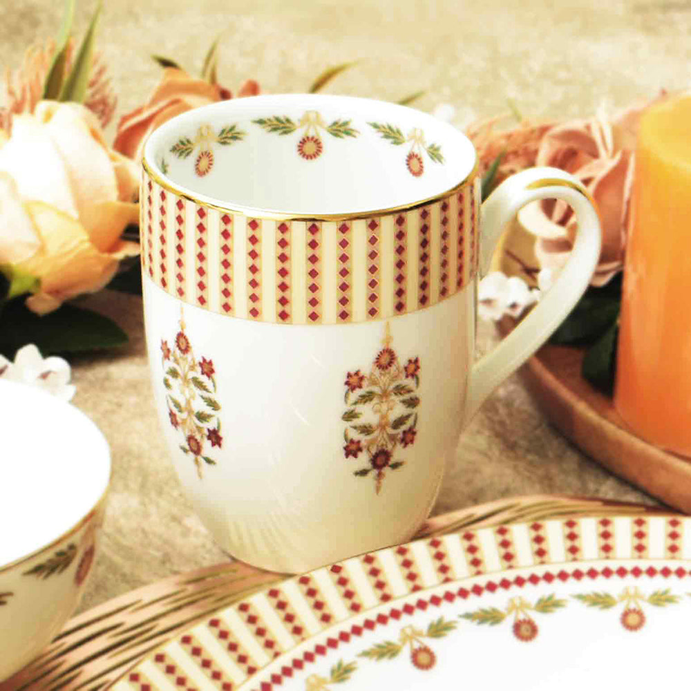 Coupe Coffee Mug Set of 6 | Red | Kokanadam ICHKAN
