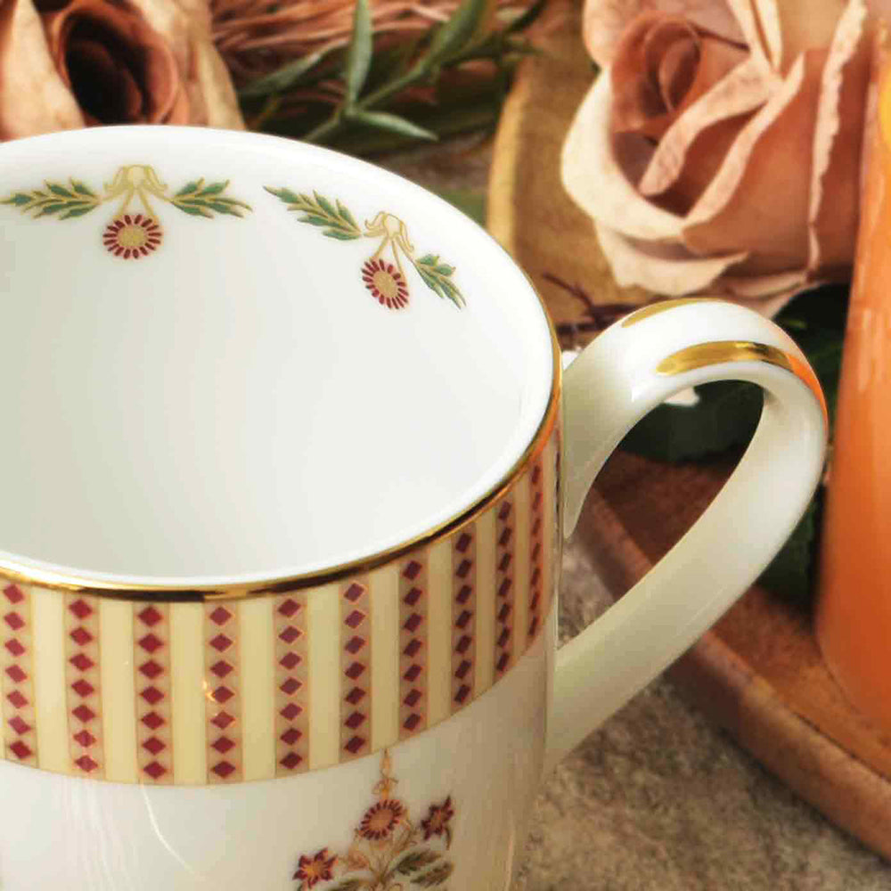 Coupe Coffee Mug Set of 6 | Red | Kokanadam ICHKAN