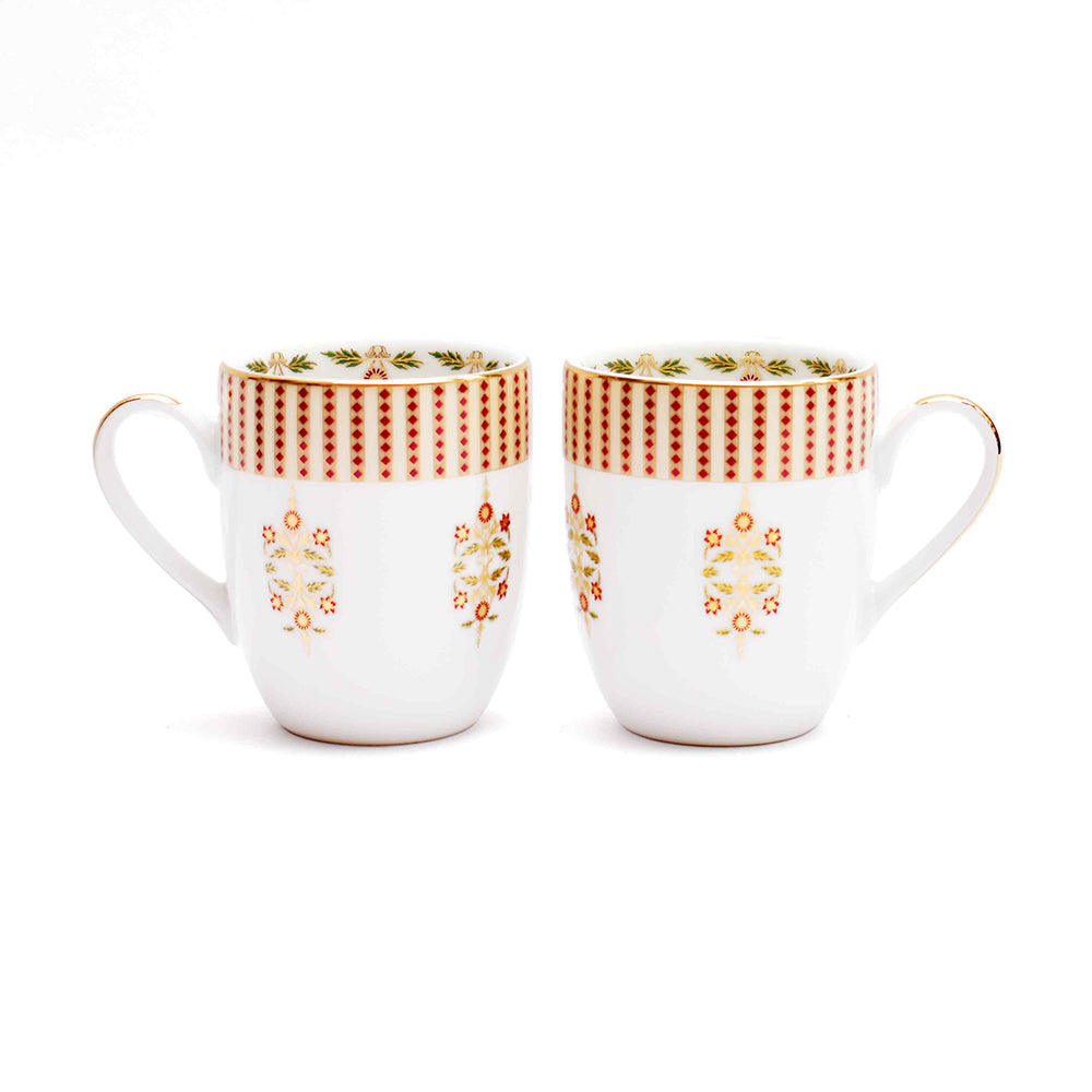 Coupe Coffee Mug Set of 6 | Red | Kokanadam ICHKAN