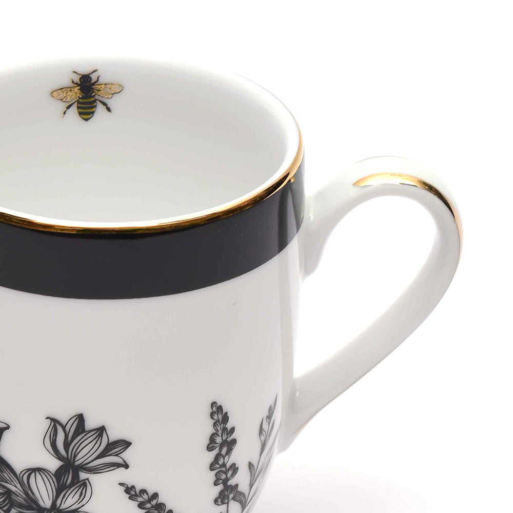 Coupe Coffee Mug Set of 6 | Black | Bee ICHKAN