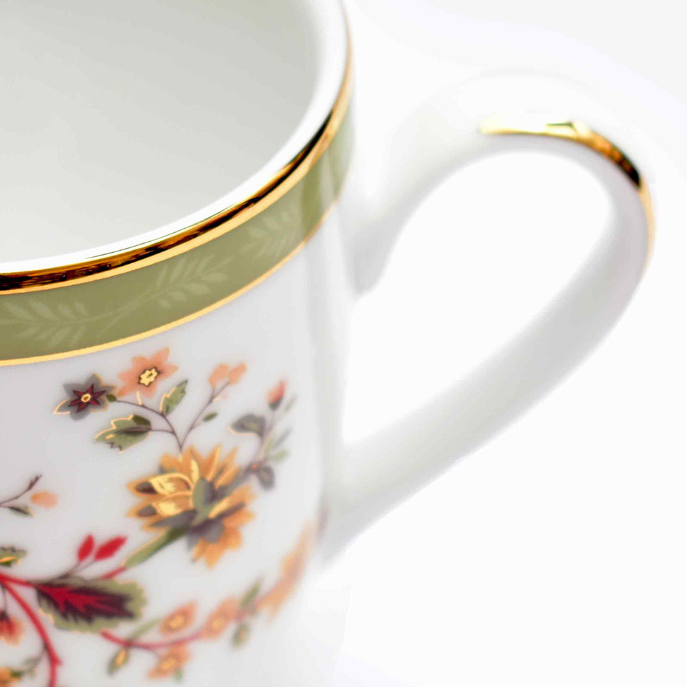 Coupe Coffee Mug Set of 2 | Green | Bloom ICHKAN
