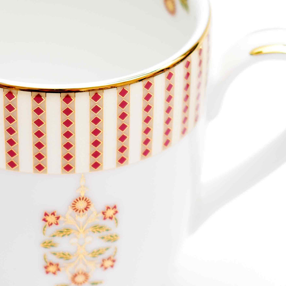 Coupe Coffee Mug Set of 2 | Red | Kokanadam ICHKAN