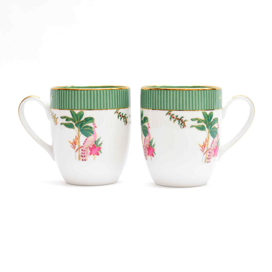 Coupe Coffee Mug Set of 4 - Gift Box | Green | Mayura ICHKAN
