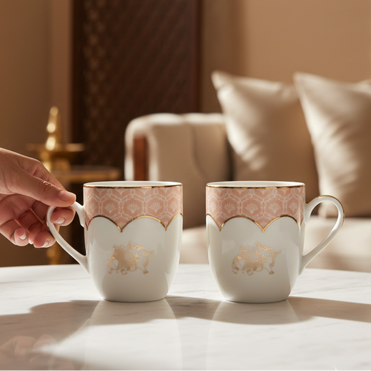 Coupe Coffee Mug Set of 2 | Peach | Peach Legacy ICHKAN