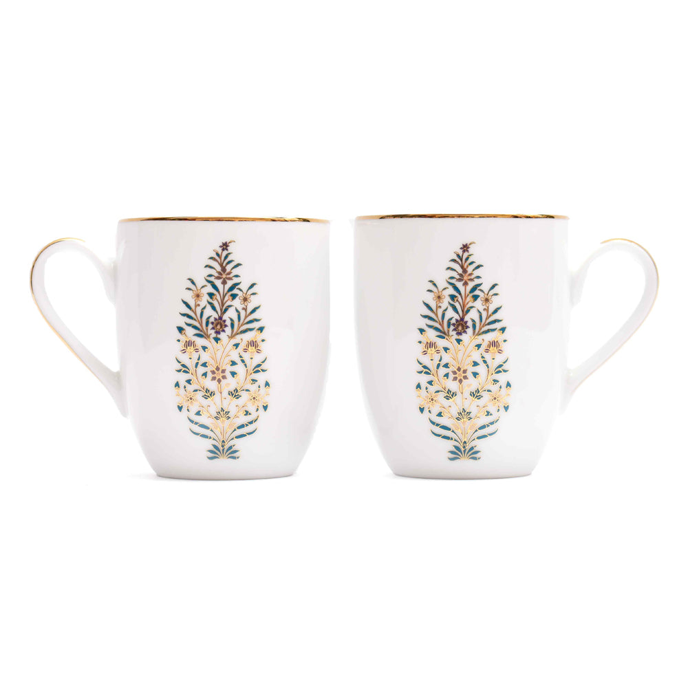 Coupe Coffee Mug Set of 4 - Gift Box | Blue | Shahi ICHKAN