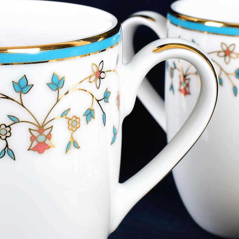 Coupe Coffee Mug Set of 4 - Gift Box | Blue | Mavi ICHKAN