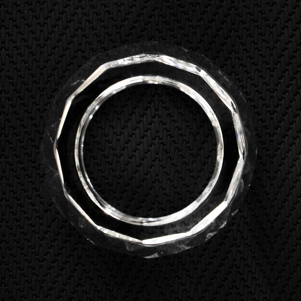 Crystal Round Diamond Cut Napkin Ring | Transparent | Crystal Napkin Rings ICHKAN by Day To Day