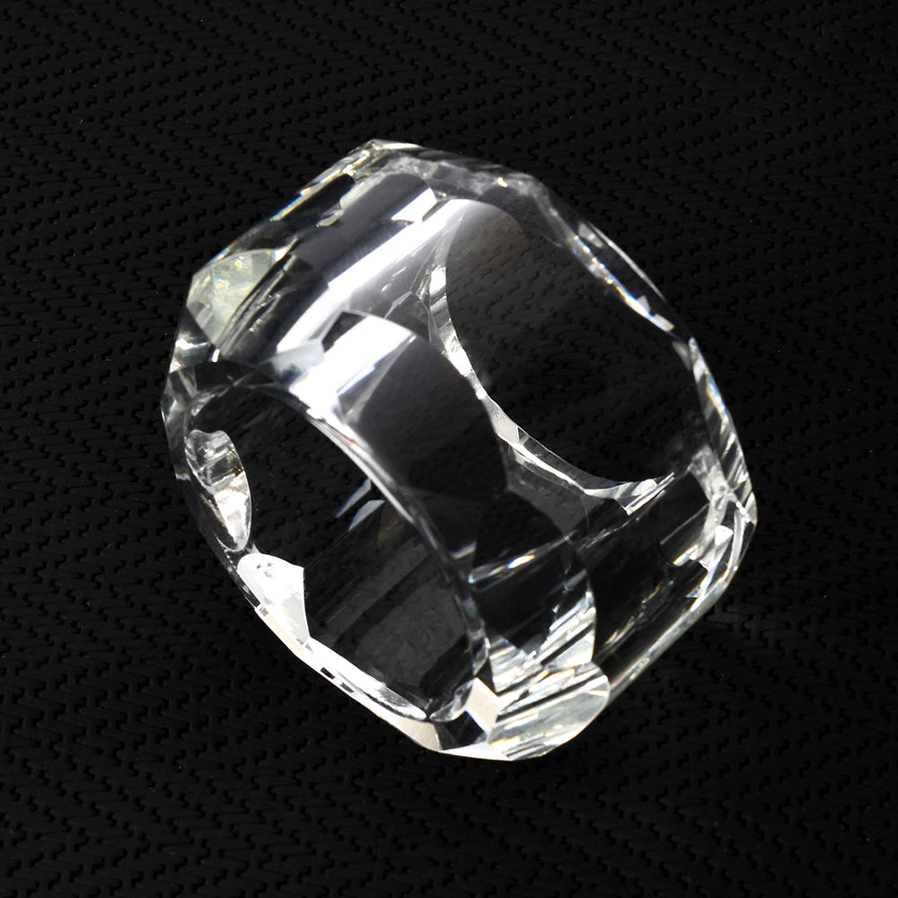 Crystal Round Scallop Edge Napkin Ring | Transparent | Crystal Napkin Rings ICHKAN by Day To Day