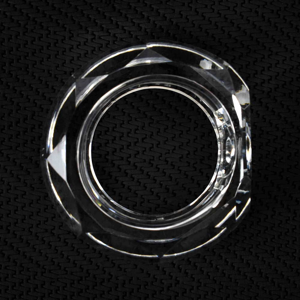 Crystal Round Scallop Edge Napkin Ring | Transparent | Crystal Napkin Rings ICHKAN by Day To Day