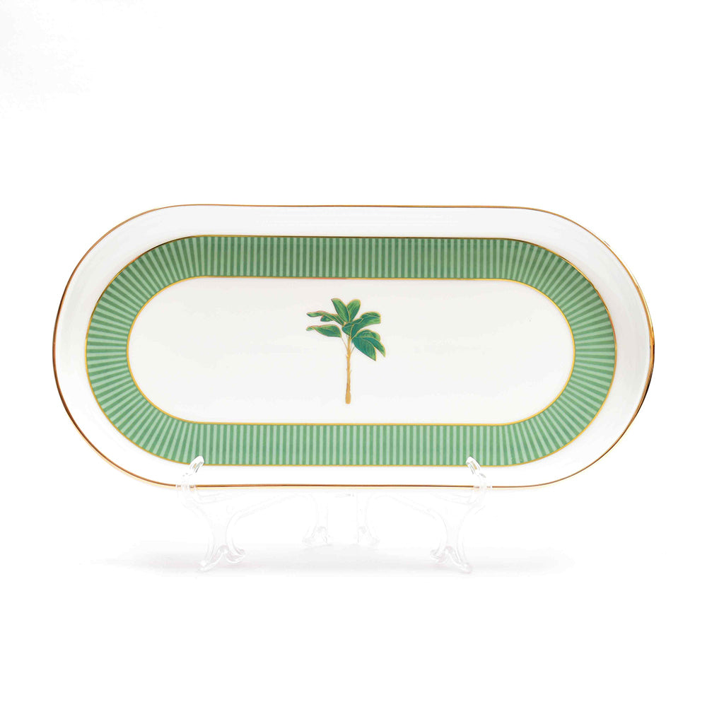 Oval Snack Tray/Platter | Green | Mayura ICHKAN