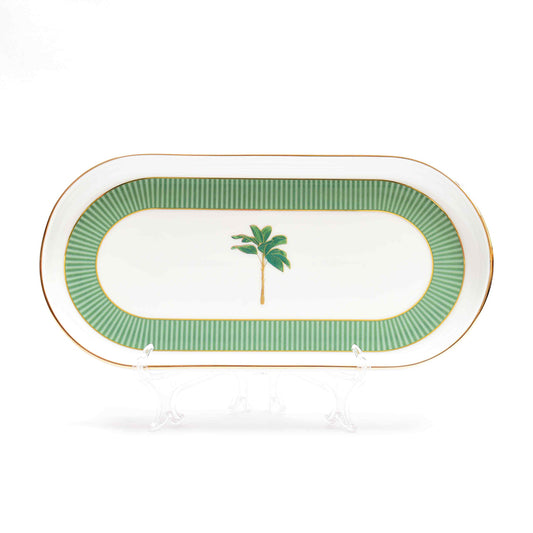 Oval Snack Tray/Platter | Green | Mayura ICHKAN