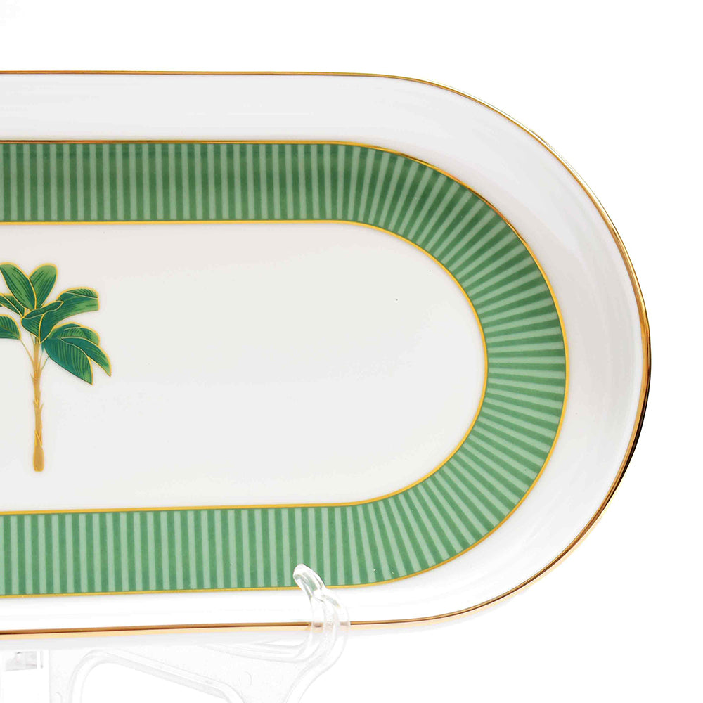 Oval Snack Tray/Platter | Green | Mayura ICHKAN