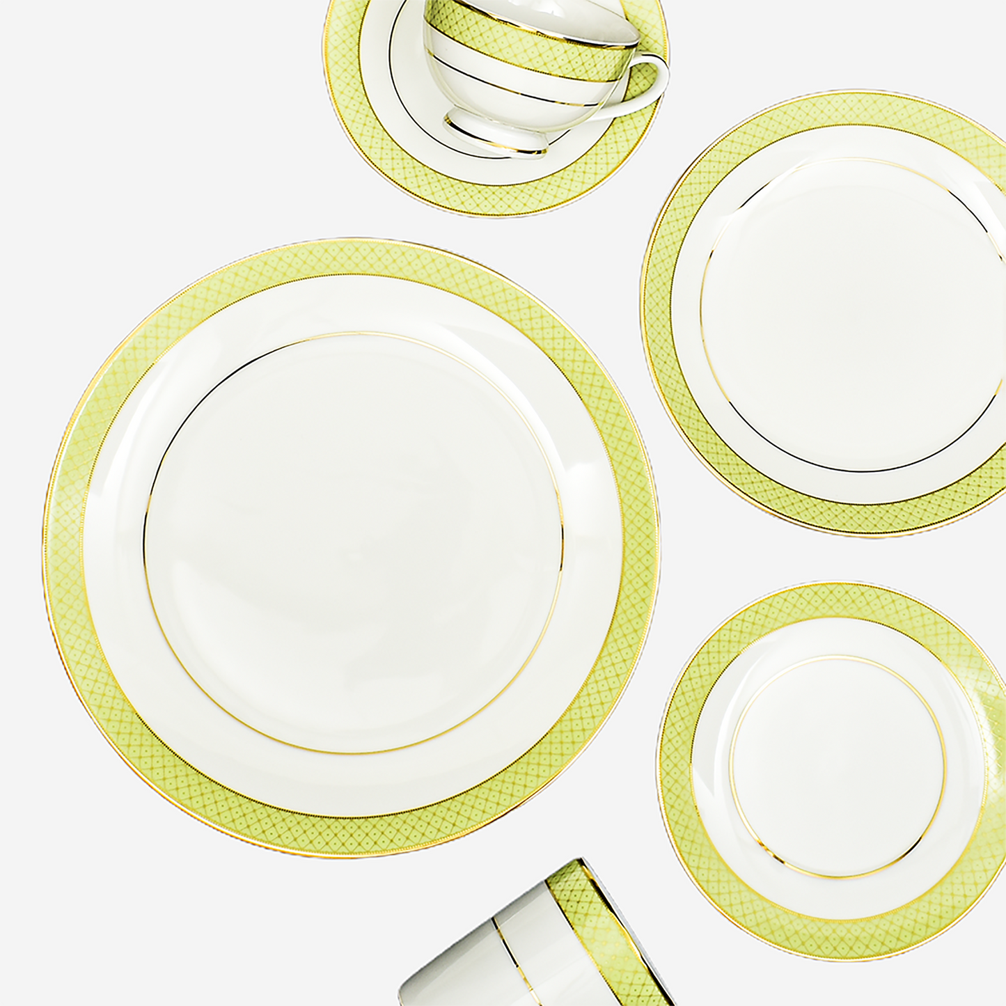 21 pc Dinner set | Green | Princely ICHKAN