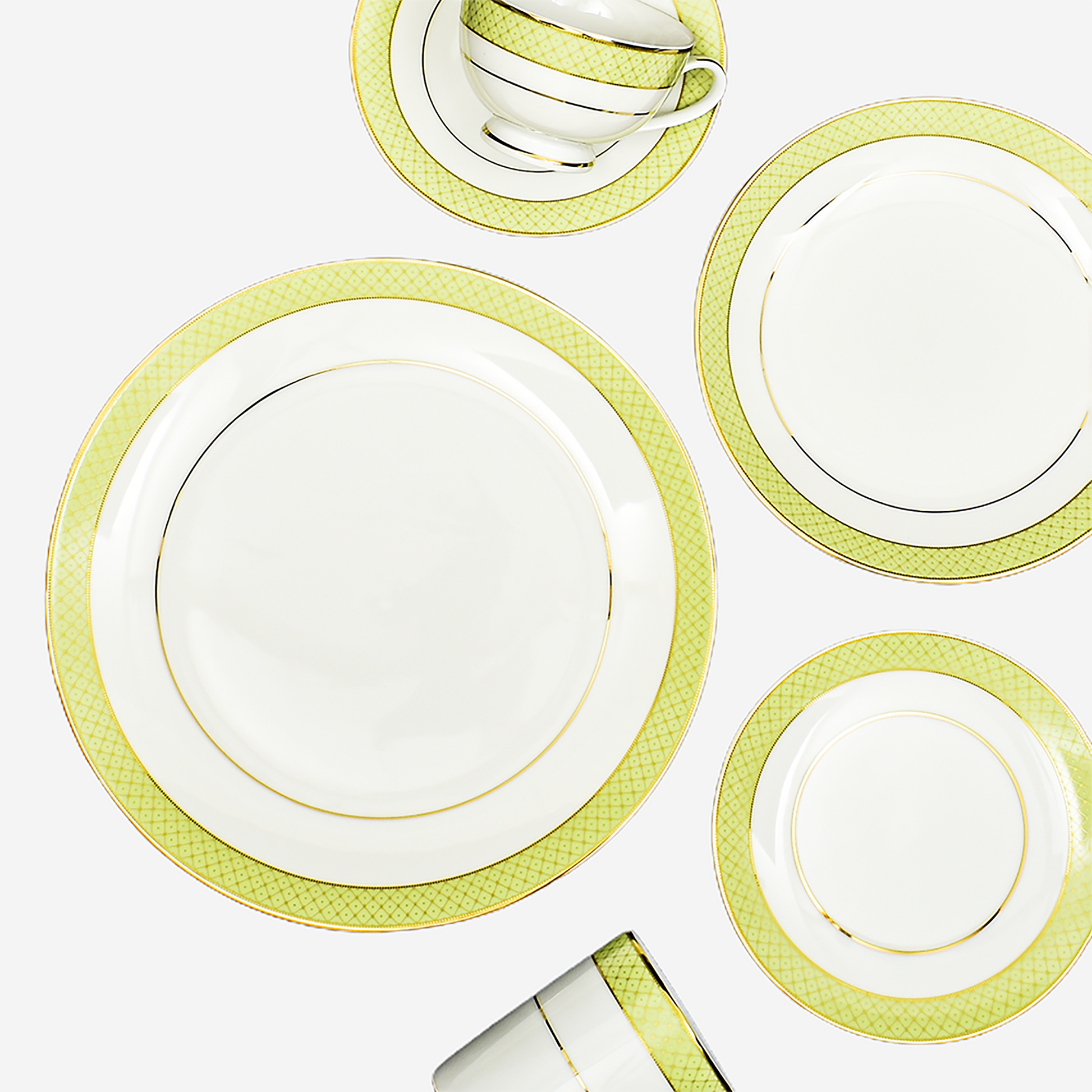 33 pc Dinner set | Green | Princely ICHKAN