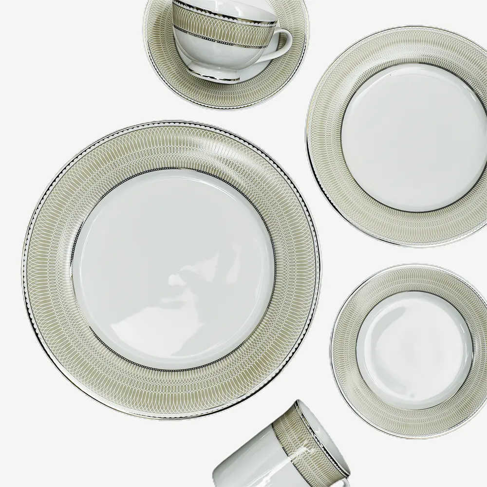 21 pc Dinner set | Beige | Shine Platin ICHKAN