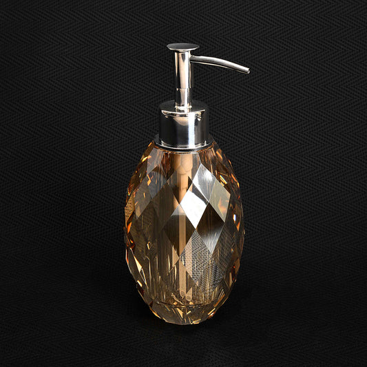 Crystal Diamond Cut Soap Dispenser | Golden | Crystal Powder Room Utility ICHKAN by Day To Day