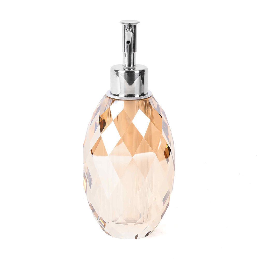 Crystal Diamond Cut Soap Dispenser | Golden | Crystal Powder Room Utility ICHKAN by Day To Day