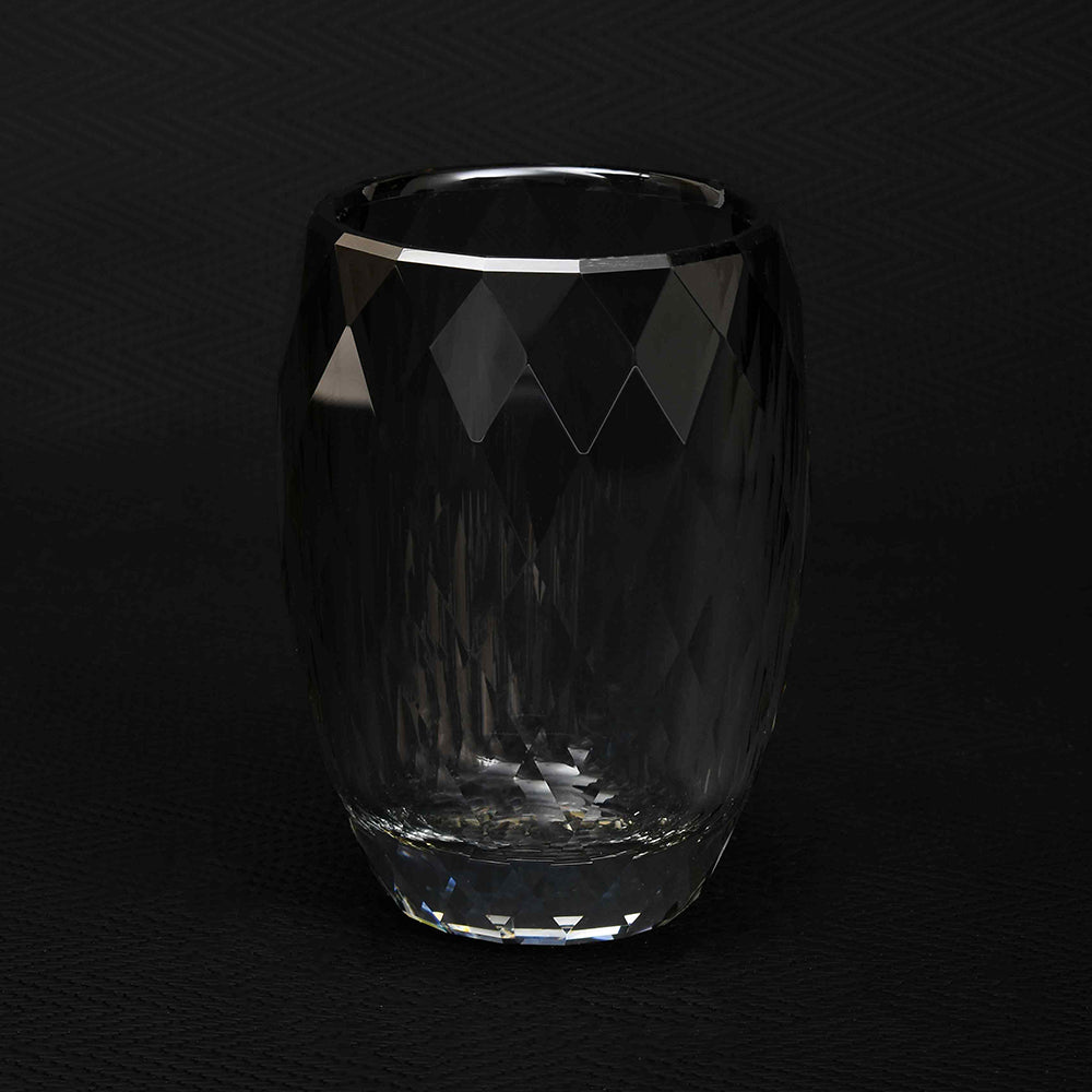 Crystal Diamond Cut Tumbler | Black | Crystal Powder Room Utility ICHKAN by Day To Day
