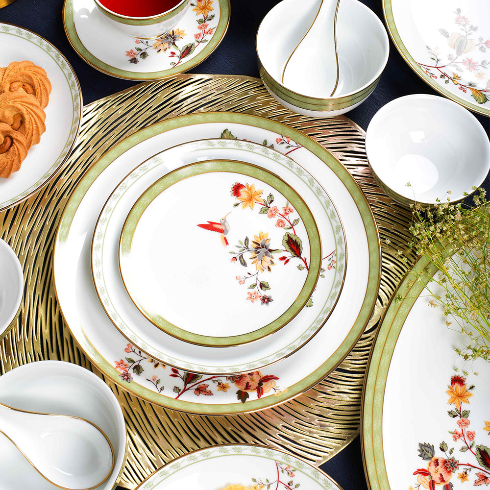 21 pc Dinner set | Green | Bloom ICHKAN