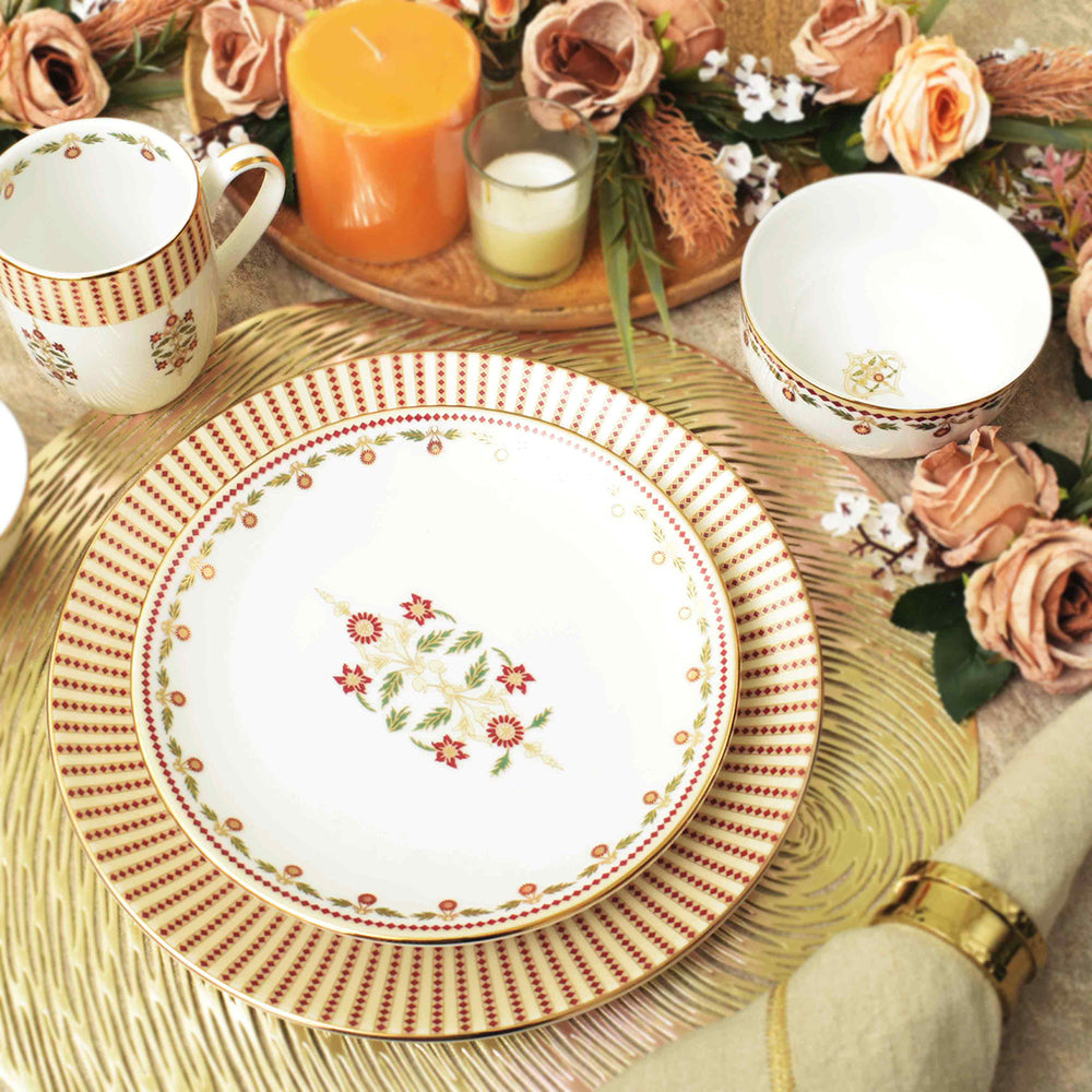 33 pc Dinner set | Red | Kokanadam ICHKAN