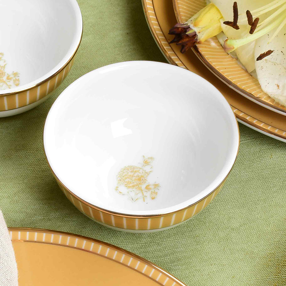 21 pc Dinner set | Yellow | Mustard Iris ICHKAN