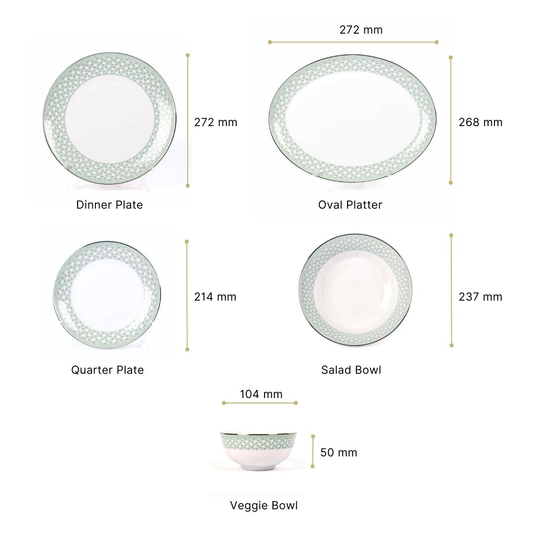 21 pc Dankotuwa Sri Lanka Dinner set | Blue | Valera ICHKAN