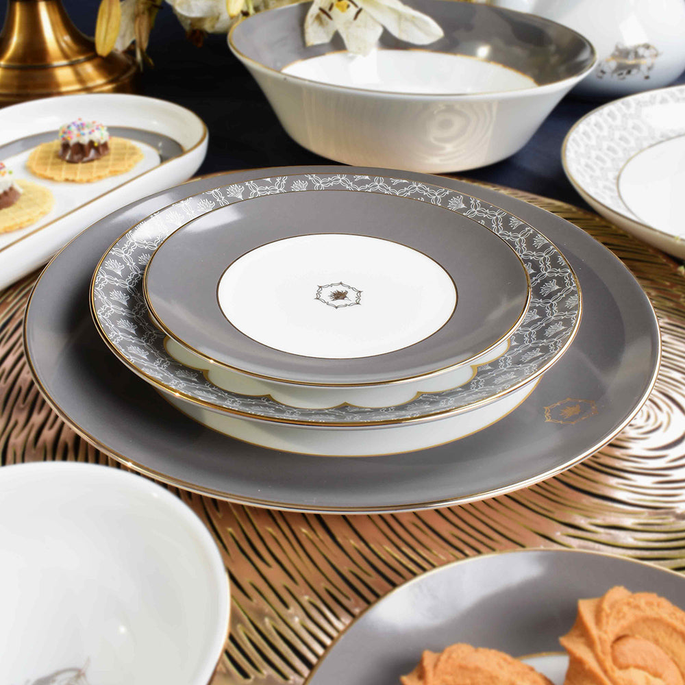 33 pc Dinner set | Grey | Grey Legacy ICHKAN