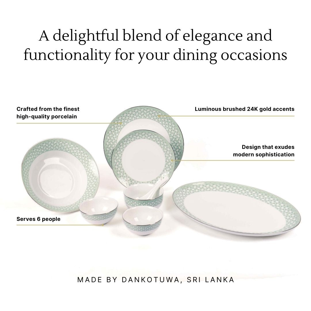 33 pc Dankotuwa Sri Lanka Dinner set | Blue | Valera ICHKAN