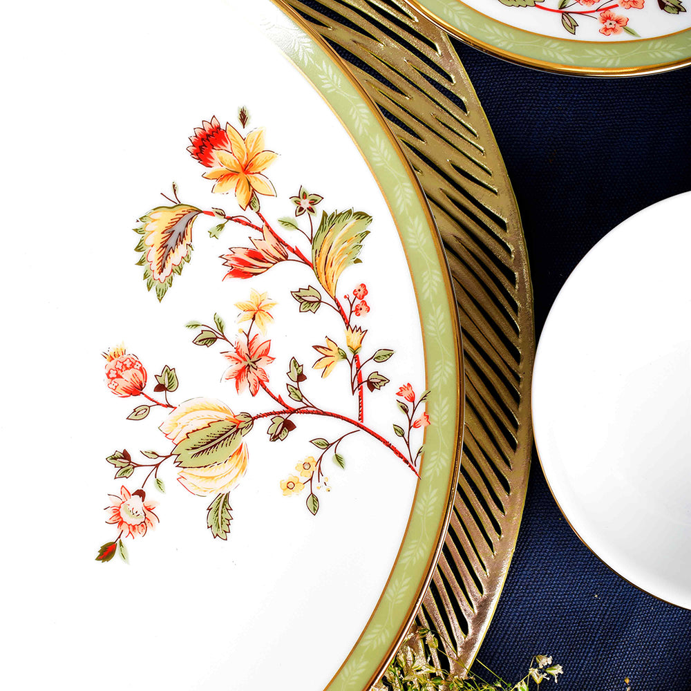 21 pc Dinner set | Green | Bloom ICHKAN