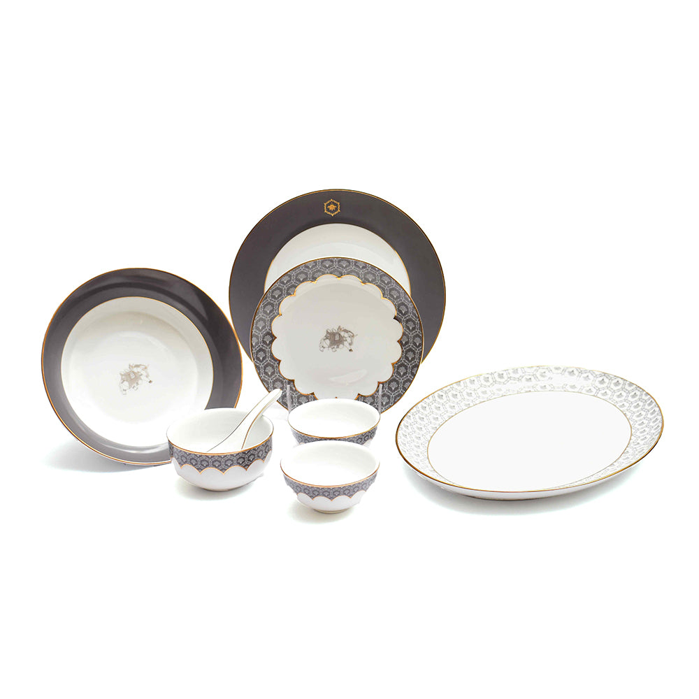 33 pc Dinner set | Grey | Grey Legacy ICHKAN