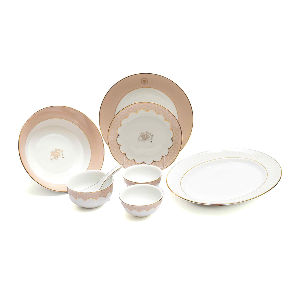 21 pc Dinner set | Peach | Peach Legacy ICHKAN