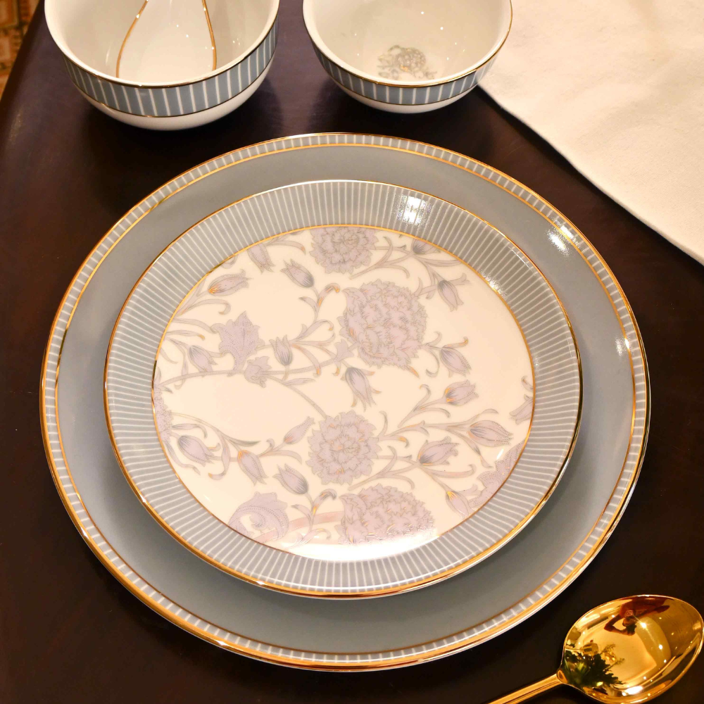 33 pc Dinner set | Grey | Grey Iris ICHKAN