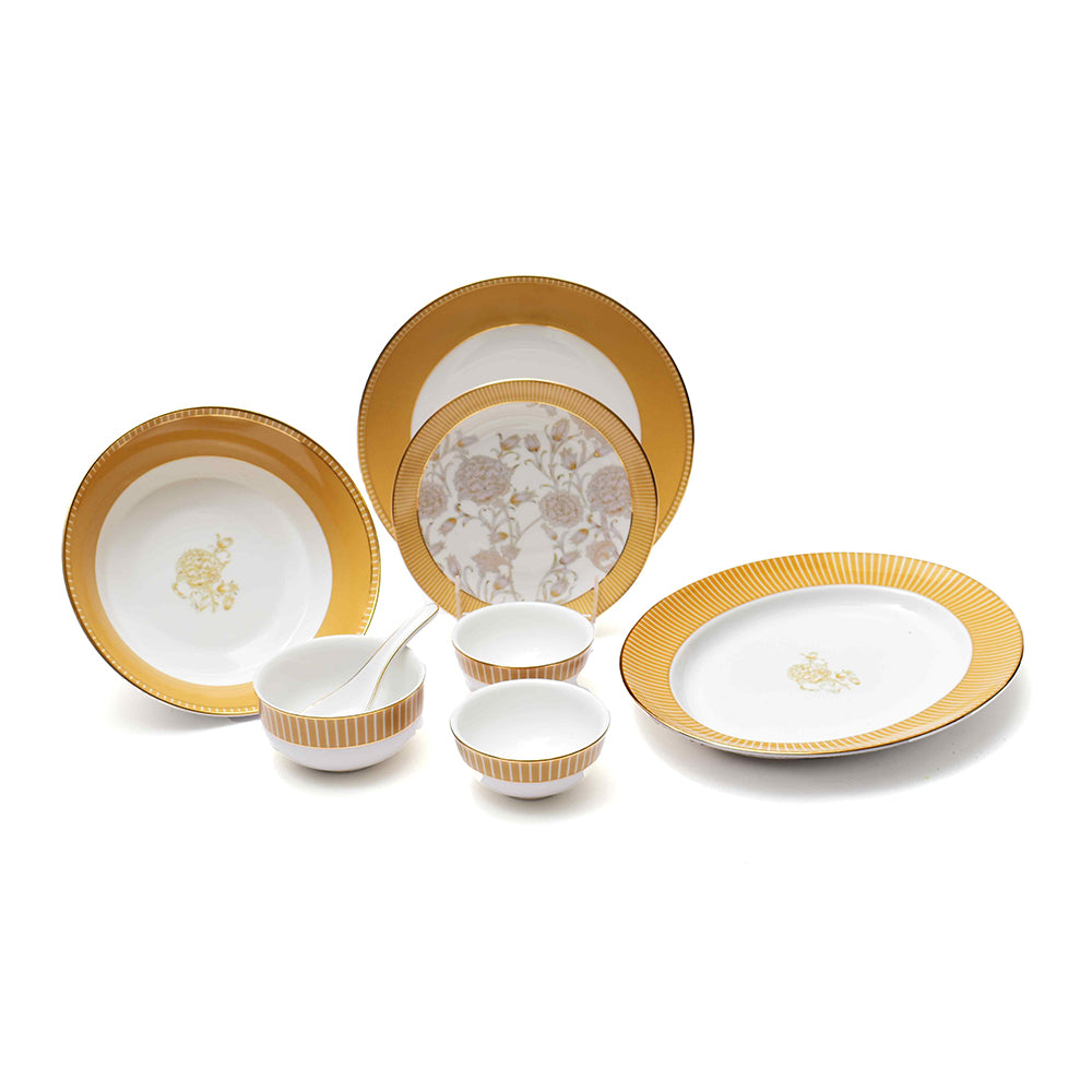 21 pc Dinner set | Yellow | Mustard Iris ICHKAN