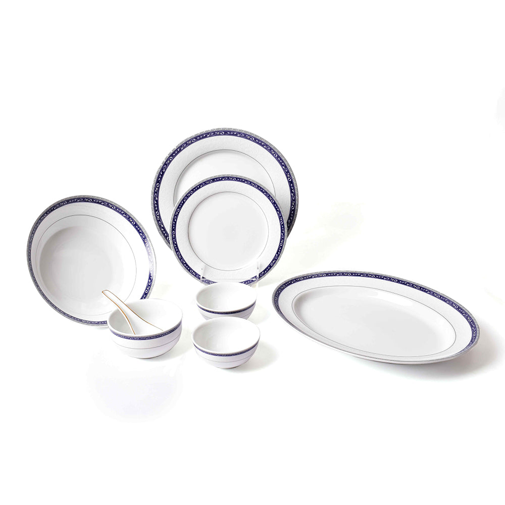 33 pc Dankotuwa Sri Lanka Dinner set | Blue | Dinole ICHKAN