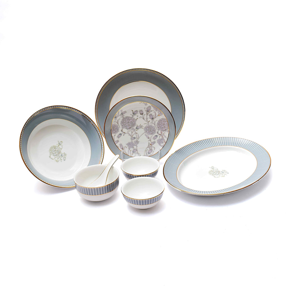 21 pc Dinner set | Grey | Grey Iris ICHKAN