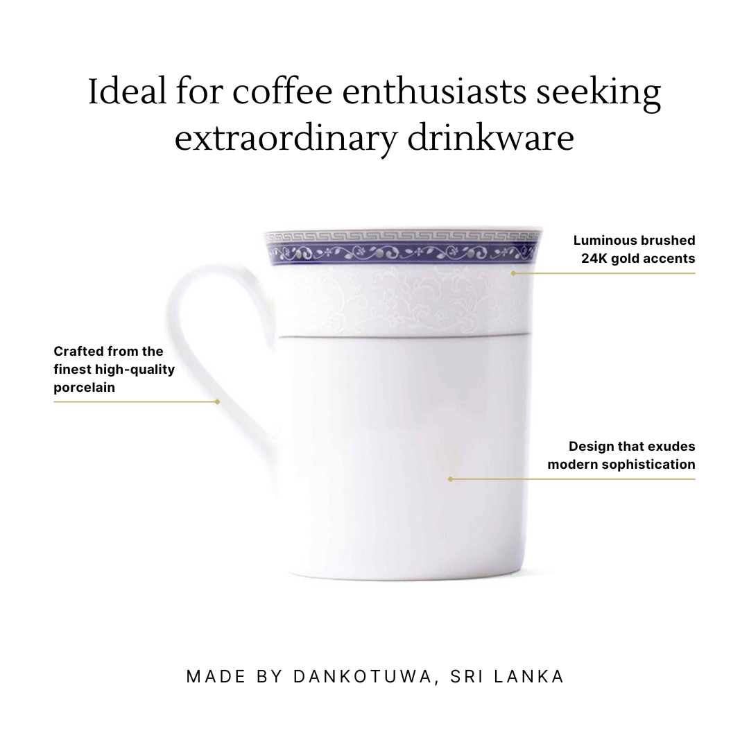 Classic Coffee Mug Set of 6 | Blue | Dinole